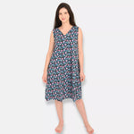 V Neck Nighty Black Pack Of 1