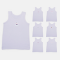 White Girls Vests 7 Pack