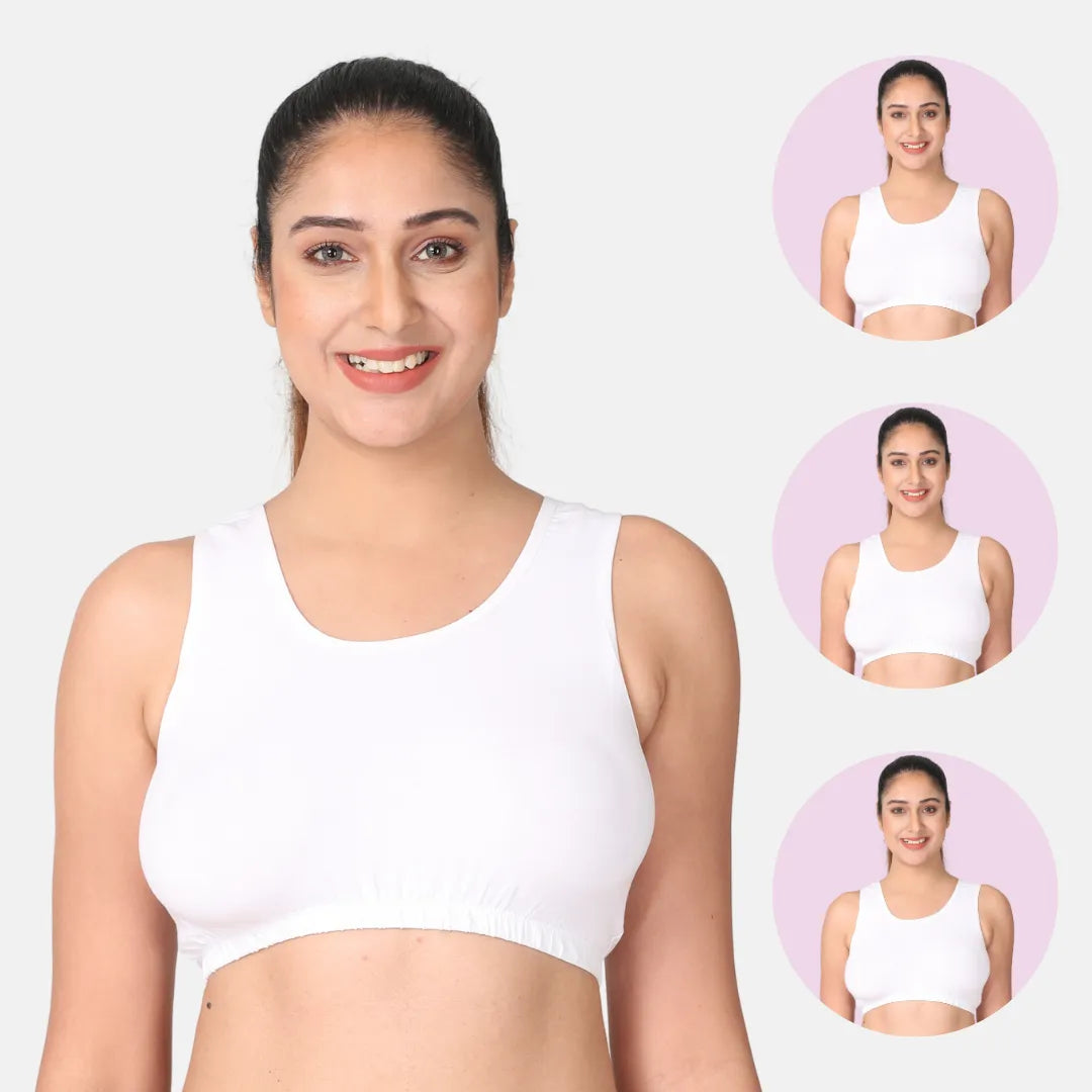 White Sleep Bra / Lounge Bra Pack 3
