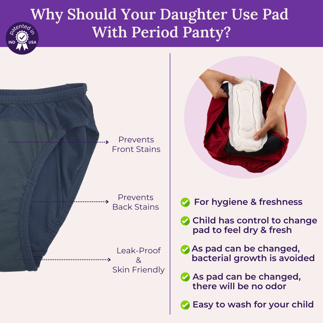 Why Should Your Daughter Use Pad  With Period Panty