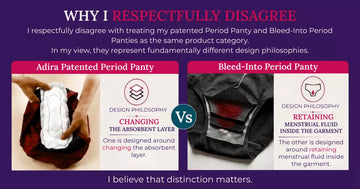 Adira Patented Period Panty Vs Bleed-Into Period Panty