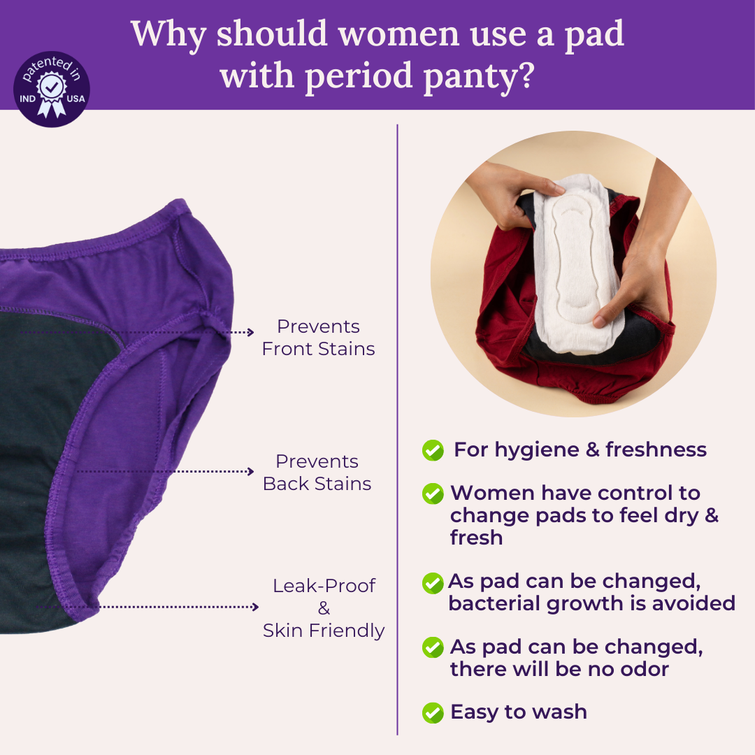 Why should women use a pad with period panty?