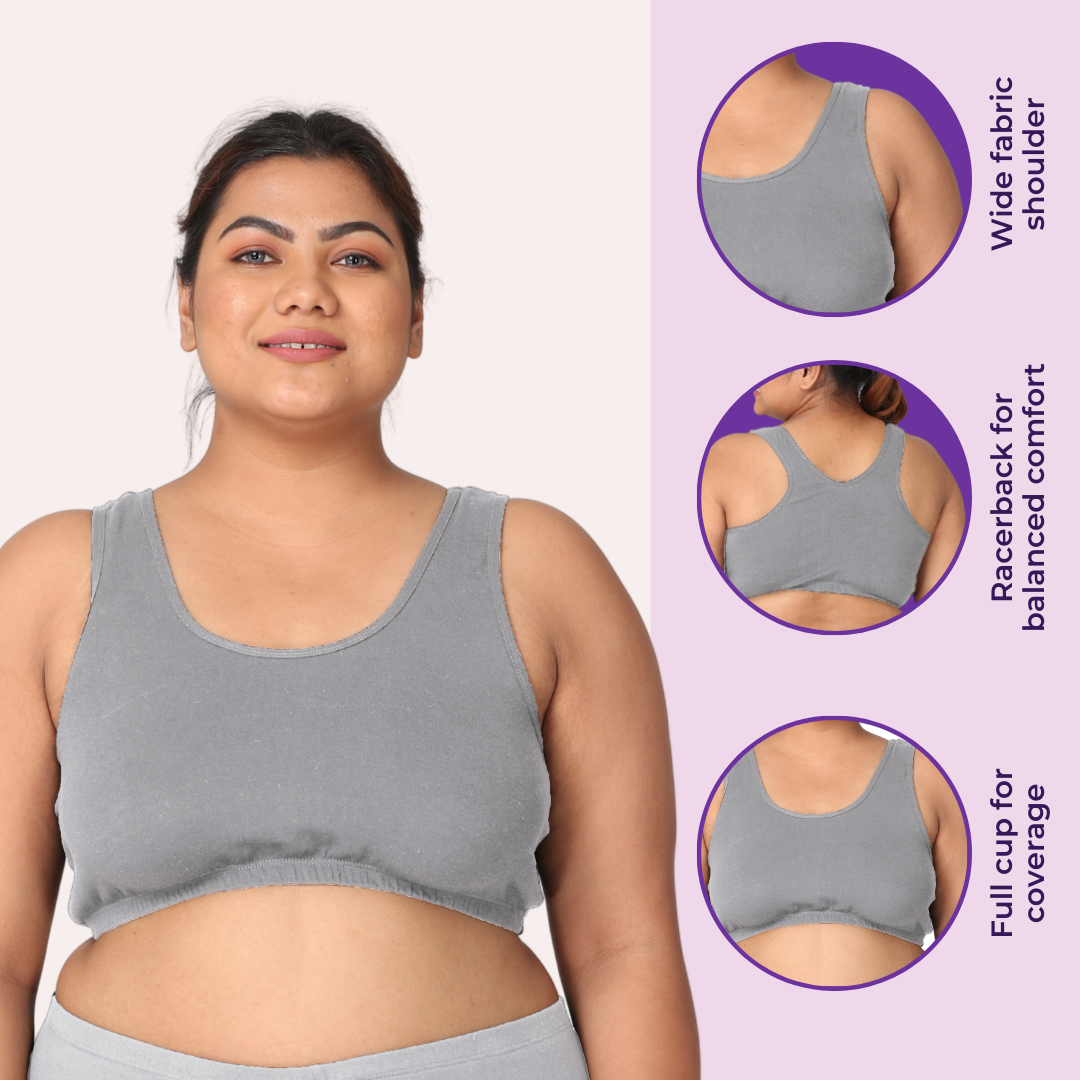 Buy Adira, Sleep Bra With Side Support, Slip On Bras To Wear At Home, Comfortable  Bra, Work From Home Bra Without Hooks