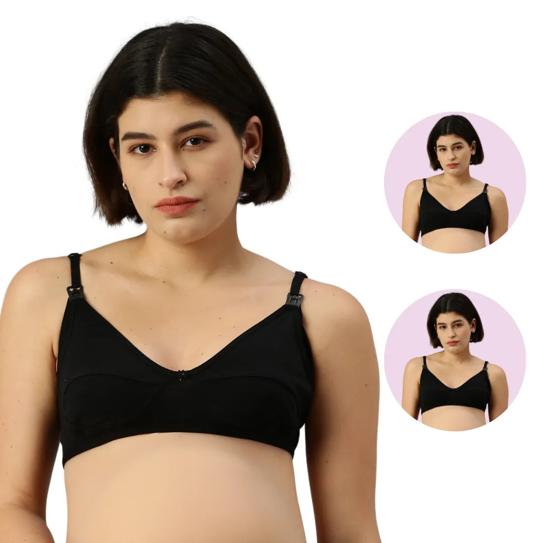 Women Feeding Bra Black Pack Of 2