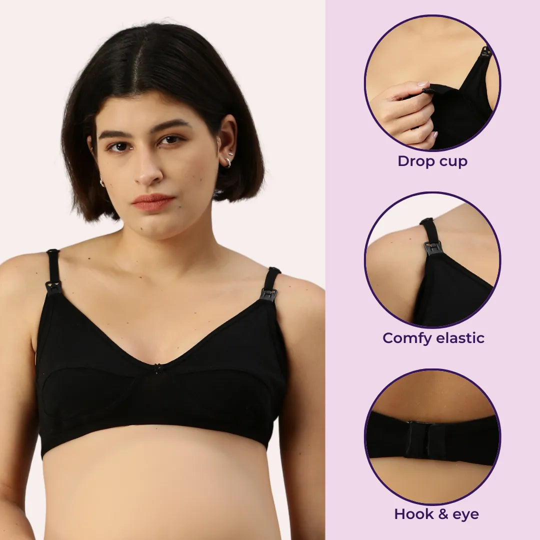 Women Feeding Bra Black Pack Of 2