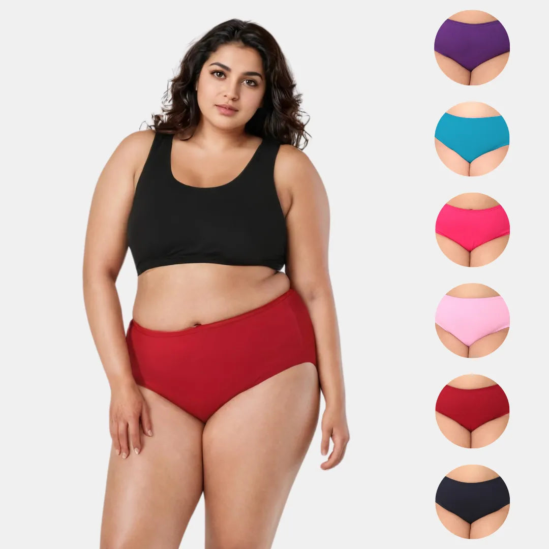 Women Cotton Panties Multi Color Pack Of 6