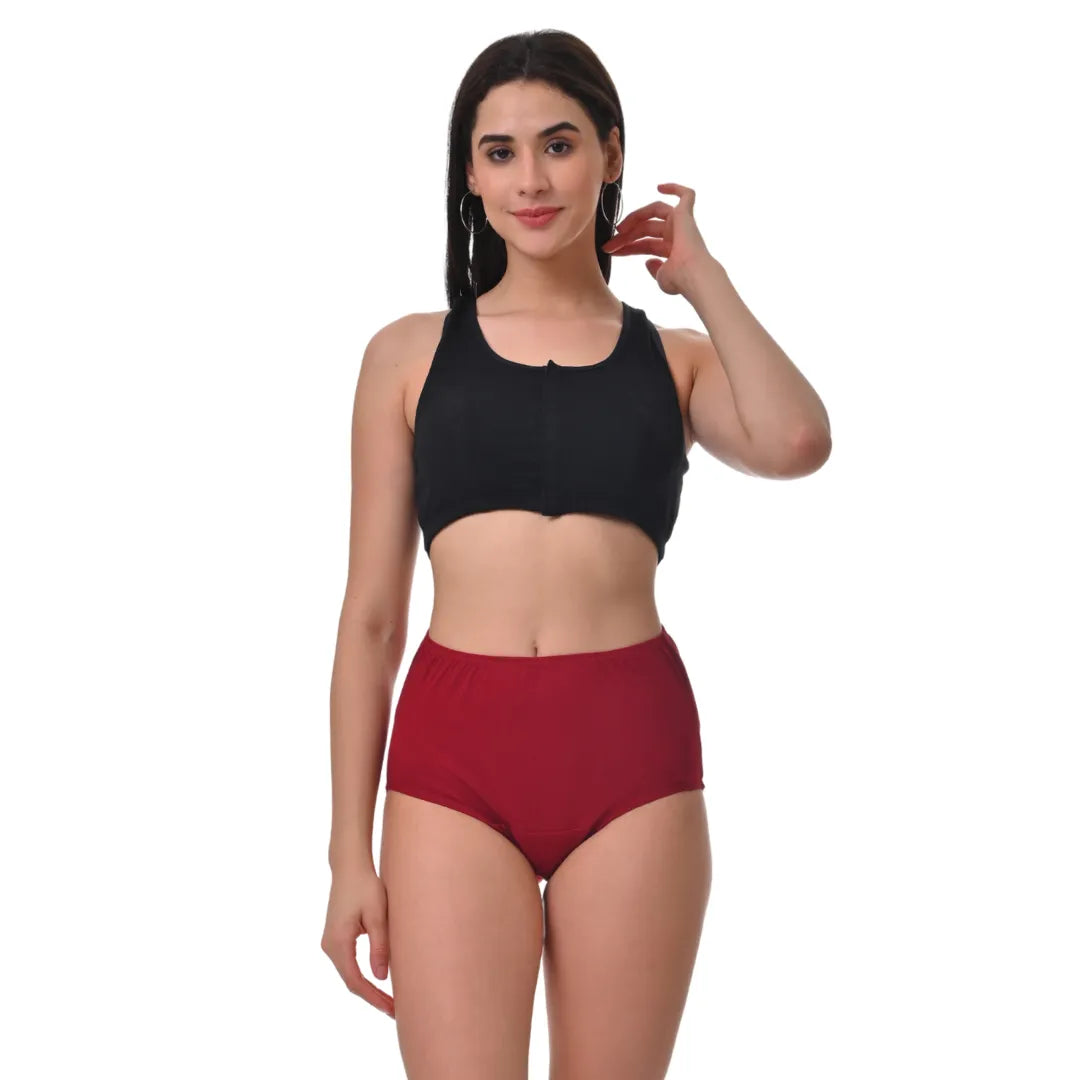 Women Hygiene Panty High Waist Maroon