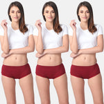 Women Panties During Periods Maroon Pack Of 3