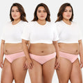 Women'S Plus Size Bikini Panties - Peach