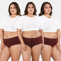 Women'S Plus Size Hipster Underwear - Wine