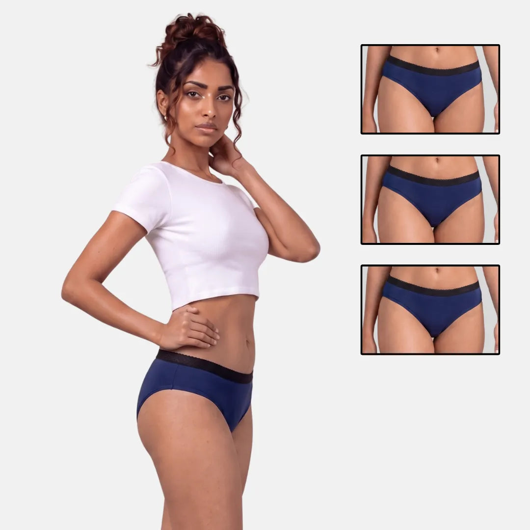 Urine Panties-Royal Blue Pack Of 3