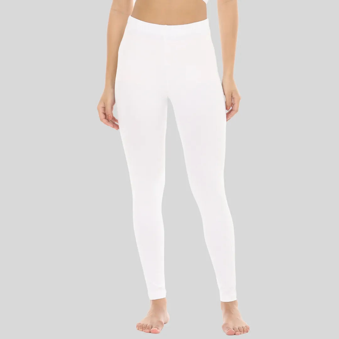 Womens Ankle Length Leggings - White