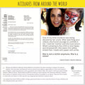 Article with text and a photo of a woman and child with face paint, titled 'Accolades from Around the World'.