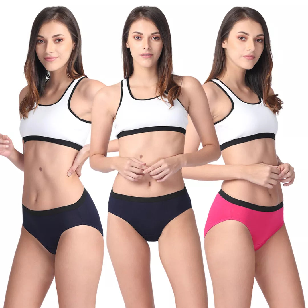 Best Modal Panties Navy Blue, Dark Pink
