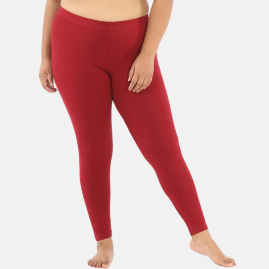 Leggings | Ankle Length | High Waist | Soft Cotton & Elastane Blend | Gusset Crotch Prevents Tearing | No See-Through