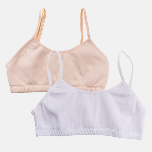 Front Open Bra for Womens/Girls Pack of 2 (Skin, Pink)