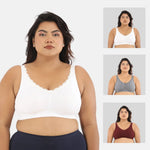 daily wear bra for heavy bust - White,Steel Grey,Wine