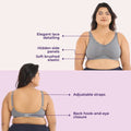 daily use bra for curvy ladies - Steel Grey