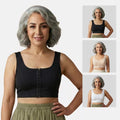 front open bra with hooks u back for elderly black, skin & white