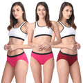 Modal Ladies Panties,Dark Pink, Marron-Shop Now 