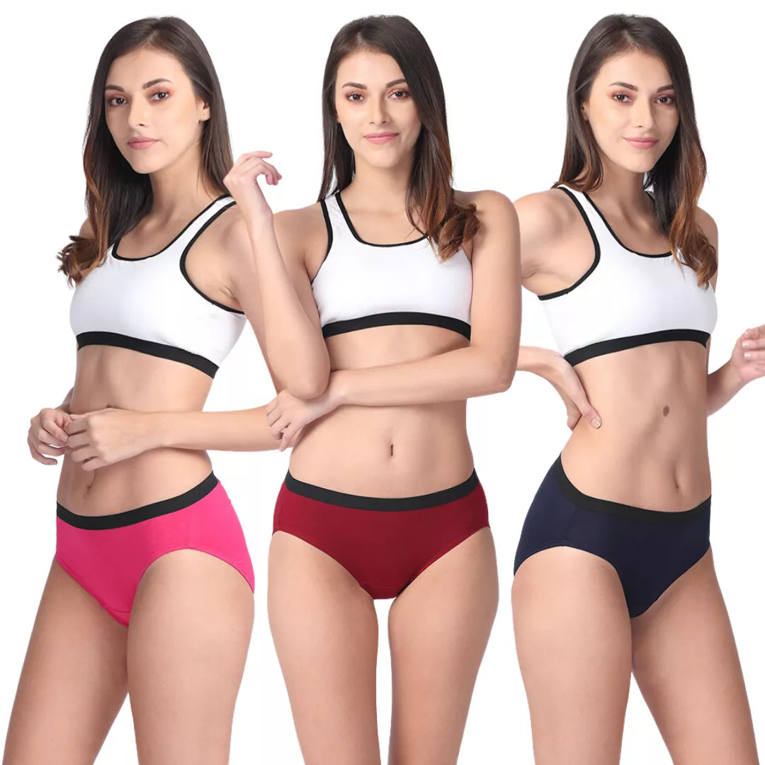 Modal Panty For Women Dark Pink Maroon Navy Blue