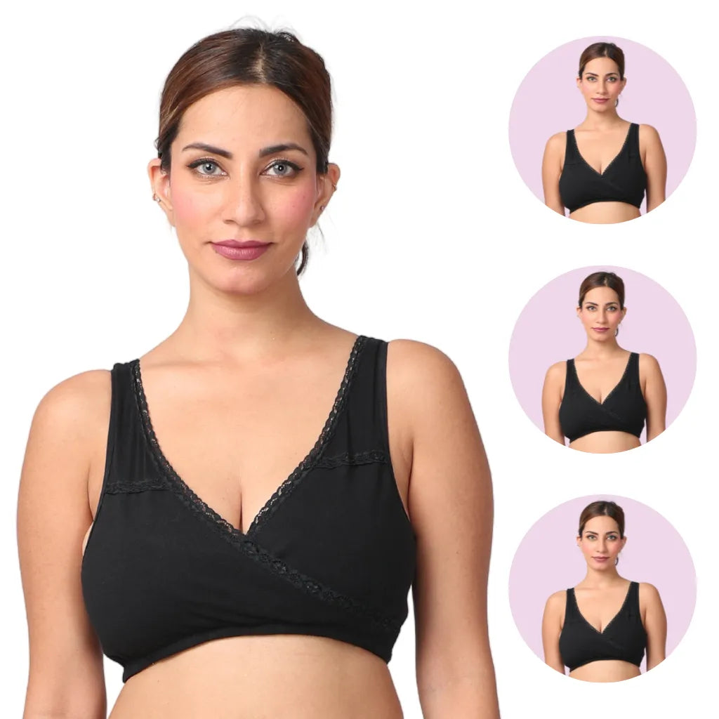 nursing sleep bra, Black