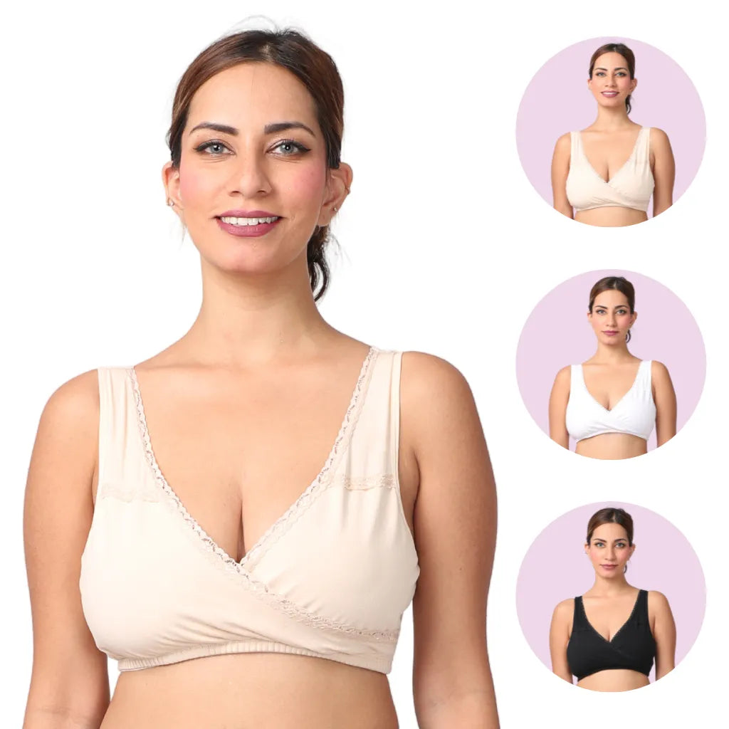 nursing sleep bra india, Multi Color Pack Of 3