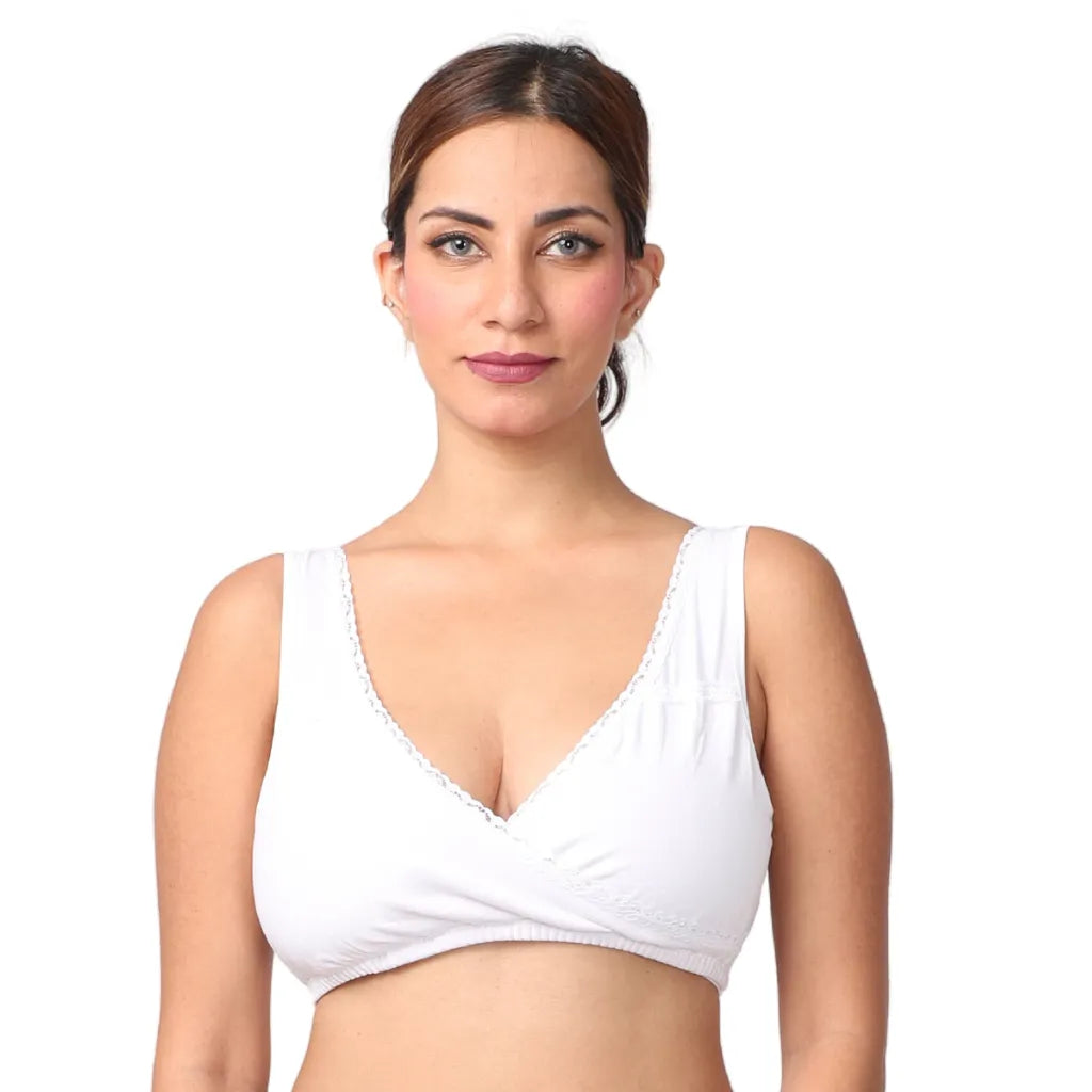 nursing sleep bra, White