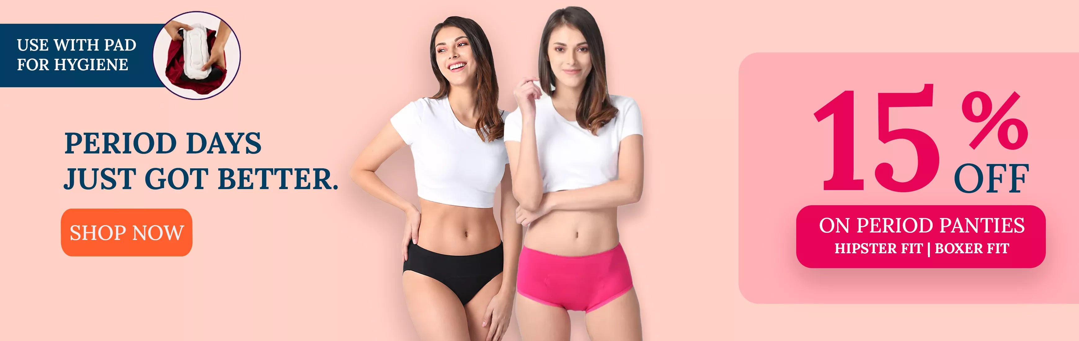 15% Off On Period Panties-Home Page Banner