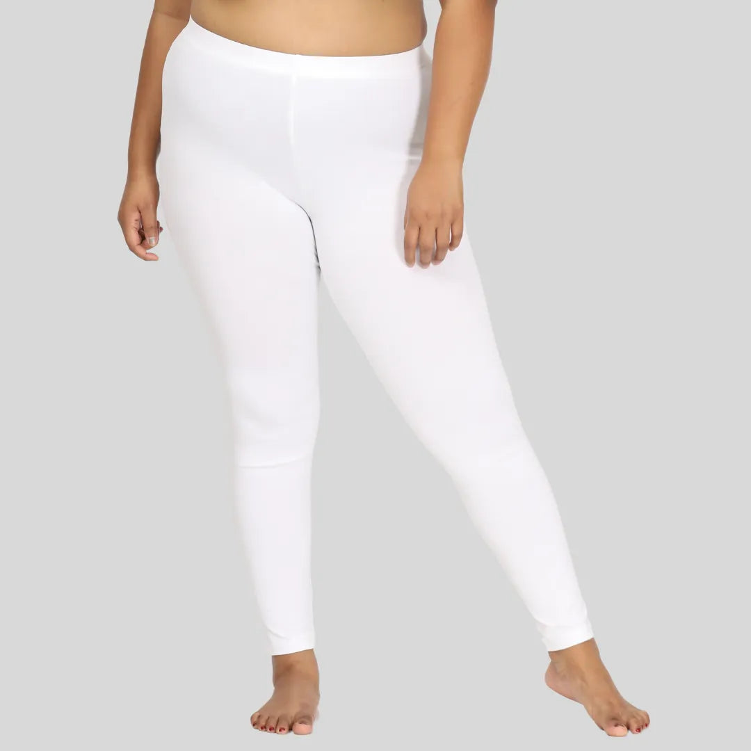 plus size white leggings