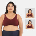 plus size bras for everyday wear - Wine