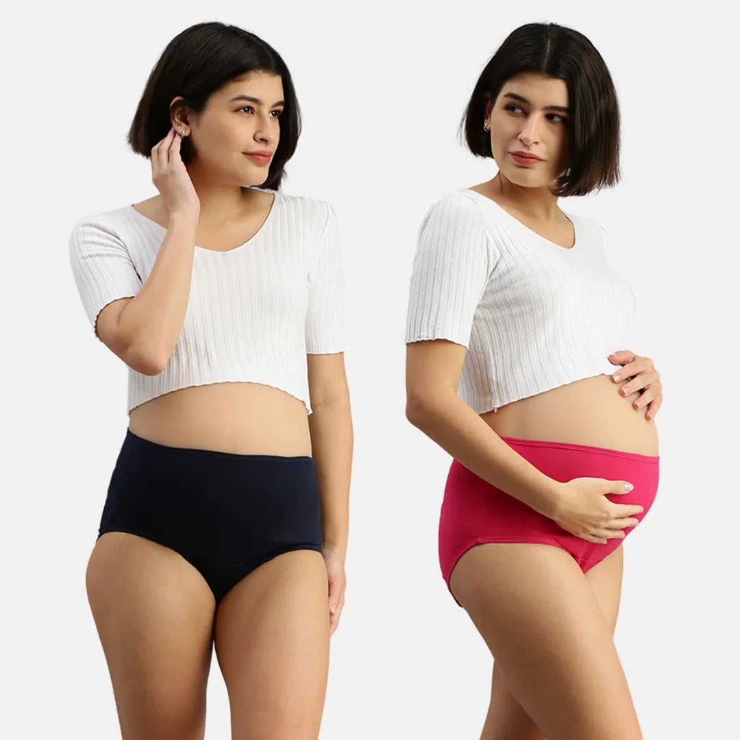 pregnancy panties Navy Blue & Dark Pink 