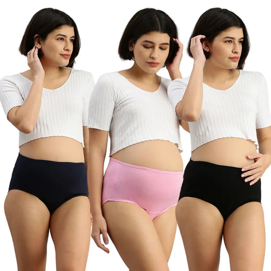 Maternity Panty | High Waist | Full Hip Coverage | 3-Pack