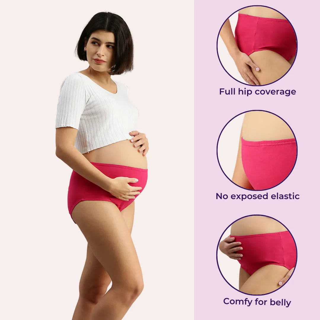 pregnancy panties Navy Blue & Dark Pink 