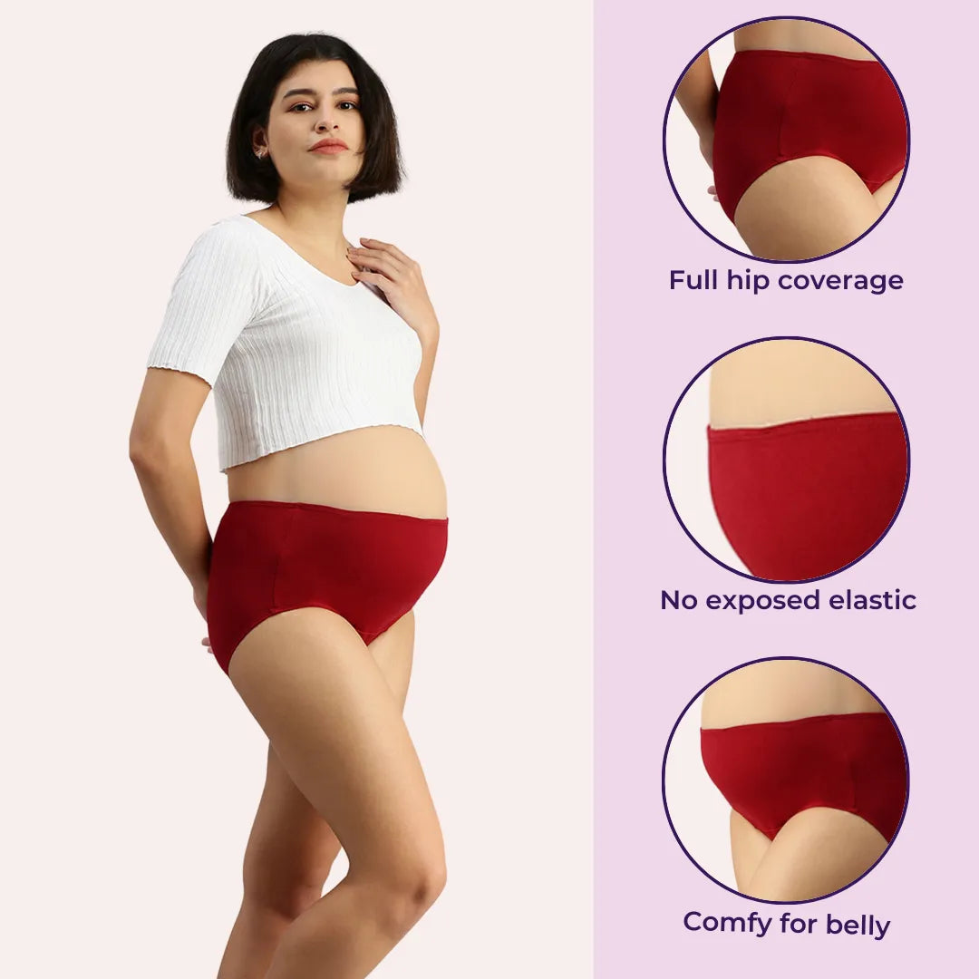 Pregnancy Panty For Women Maroon Pack Of 1