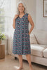 A video reference for v neck nightgown senior black color