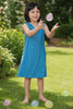 A video reference for girls nighties peacock blue color