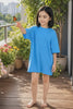 A video reference for girls oversize t-shirts bright blue