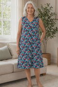 A video reference for nighties senior blue floral aop