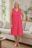 A video reference for night gown dress senior dark pink