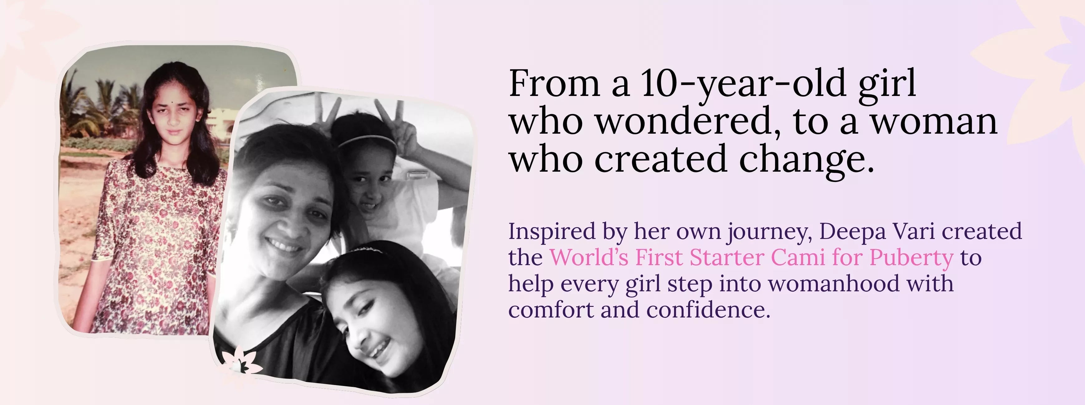 Promotional banner featuring Adira Founder with her two children, with text about her journey and impact.slider_item_VXj8GA