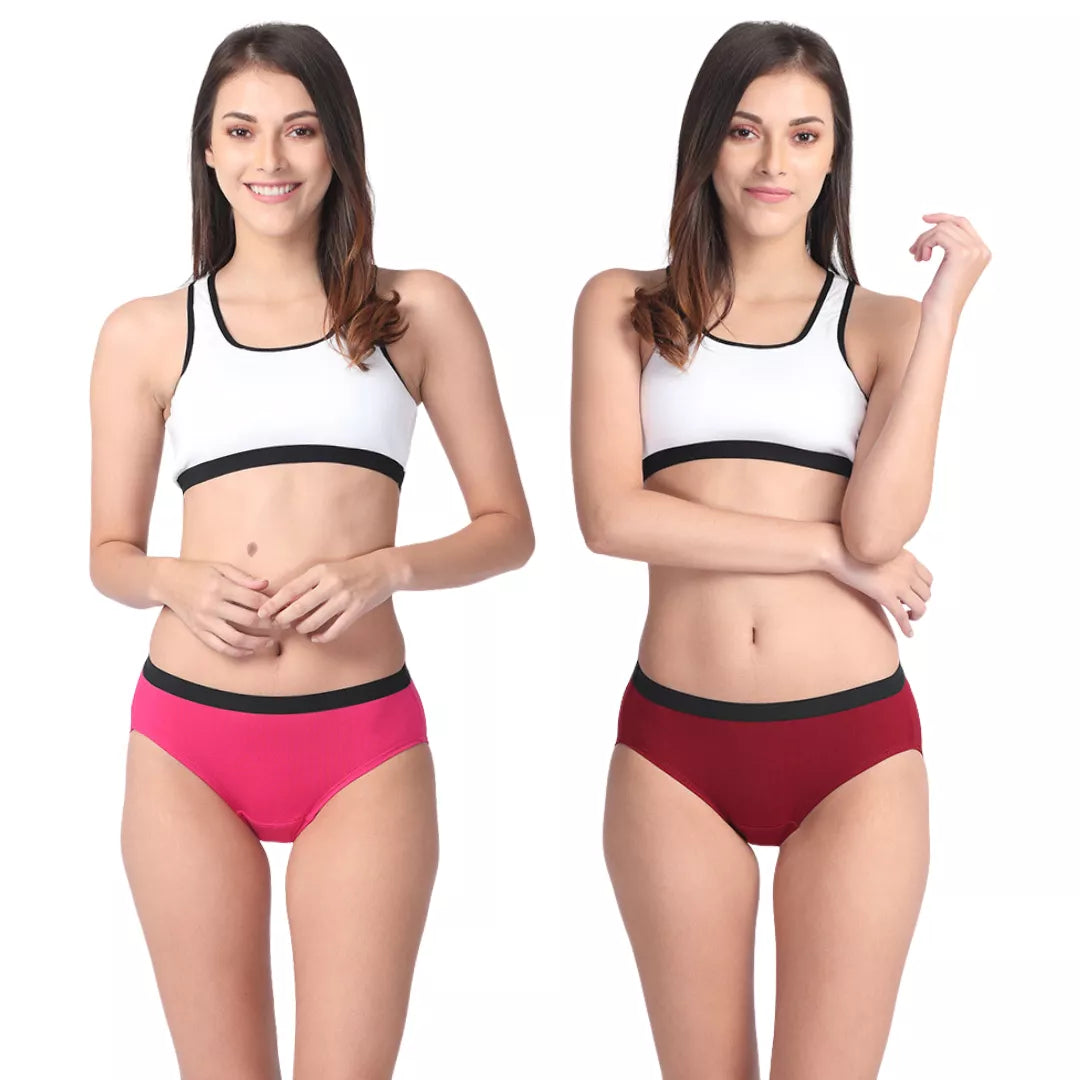 Women  Modal panties, Dark Pink, Maroon-Shop Now