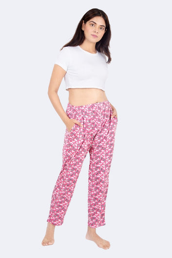Pink Heart Print Pyjama