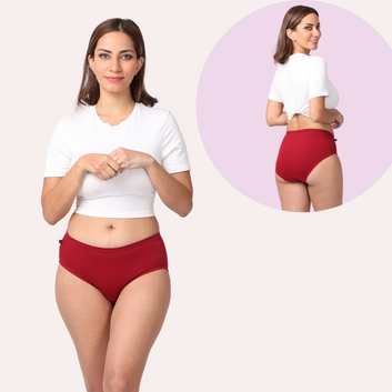 Women's Cotton Panties | High Waist | Full Hip Coverage | No Exposed Elastic At Waist & Thigh Round | Prevents Friction | Pack Of 3