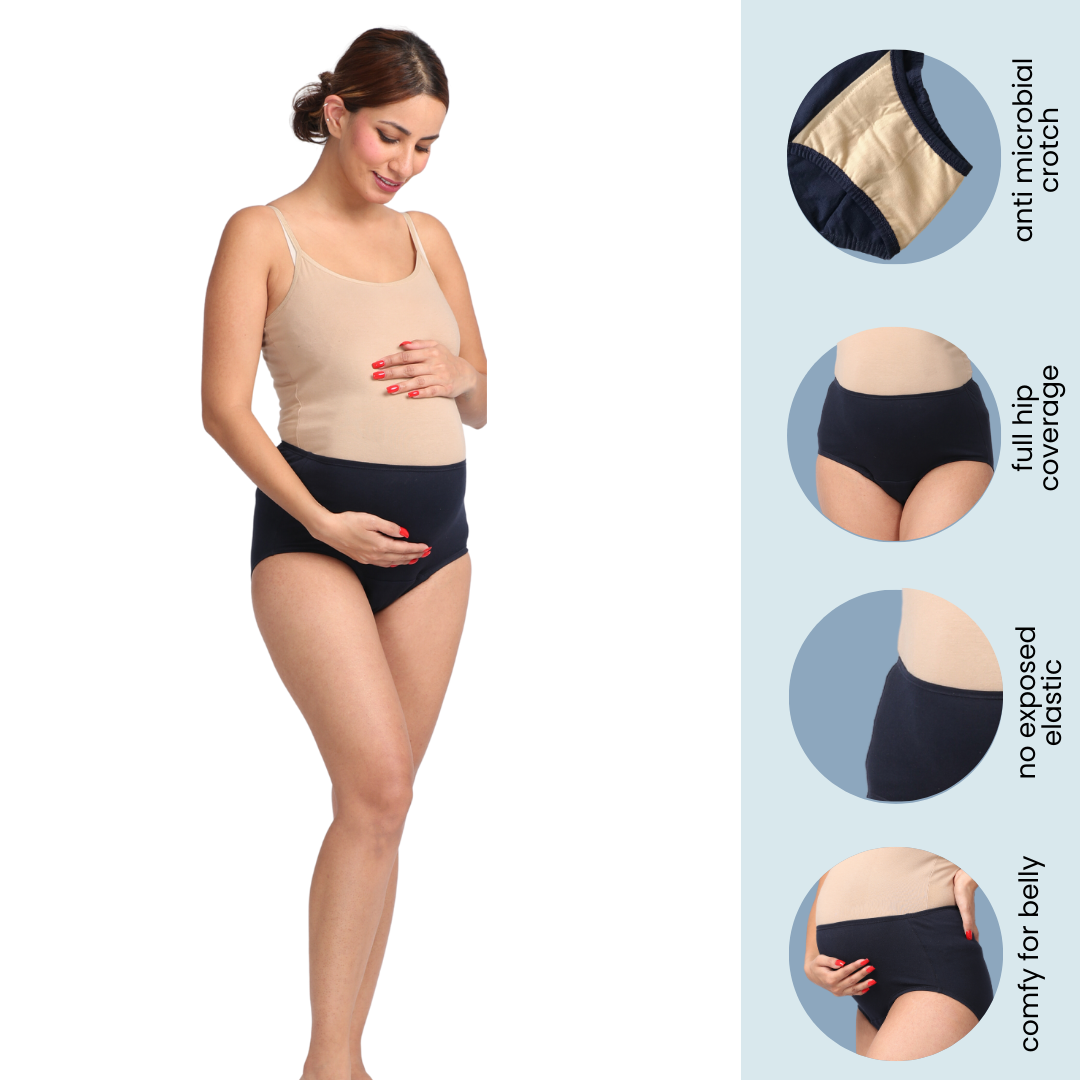 facefd Women Underwear High Waist Cotton Girl Pregnant Ladies